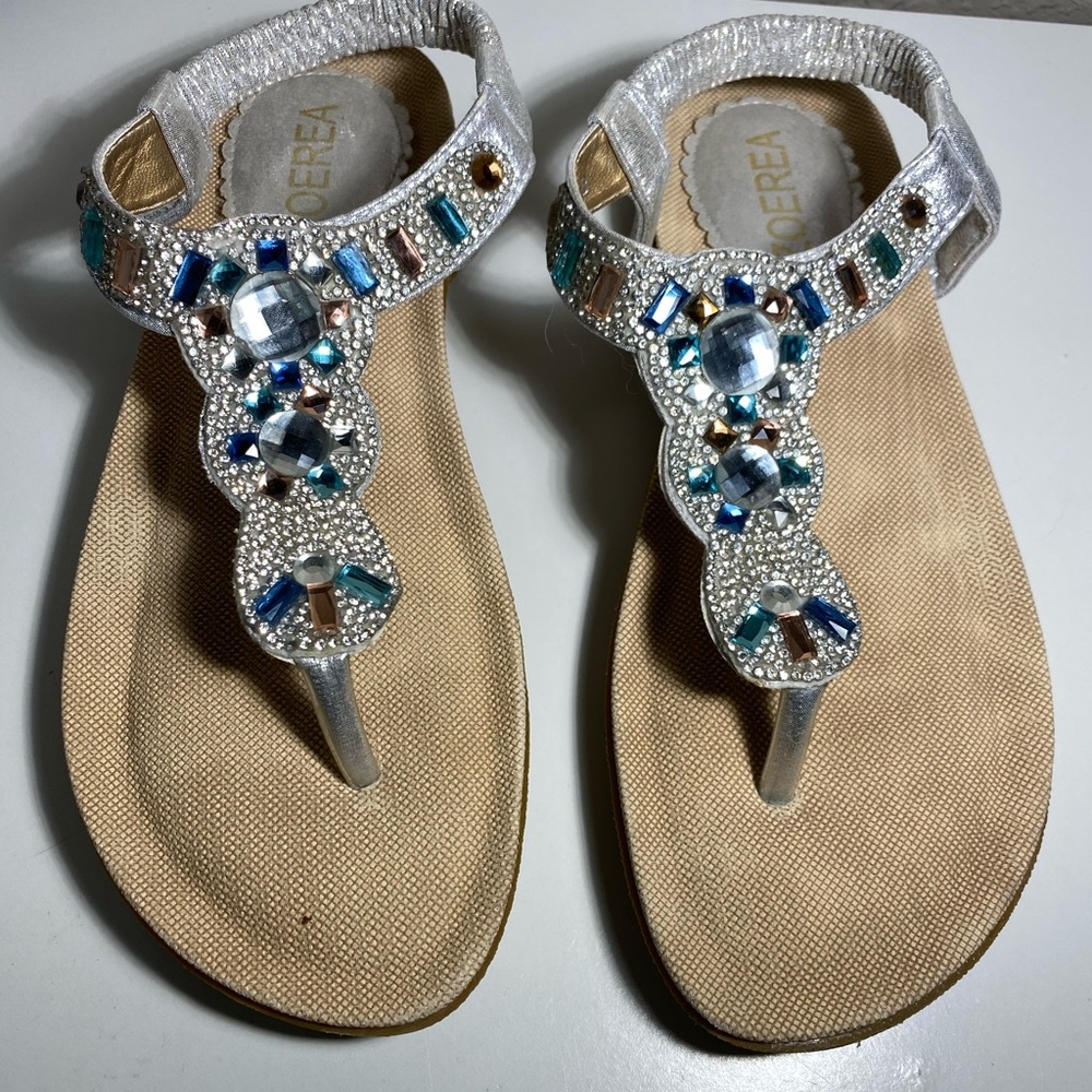 Bejeweled Gold Sandals